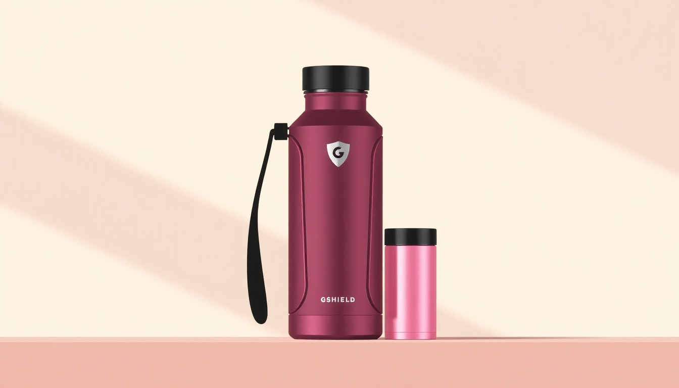 Garrafa Térmica Gshield Armor 700ml Rosa e Preta: Lançamento Junho 2026
