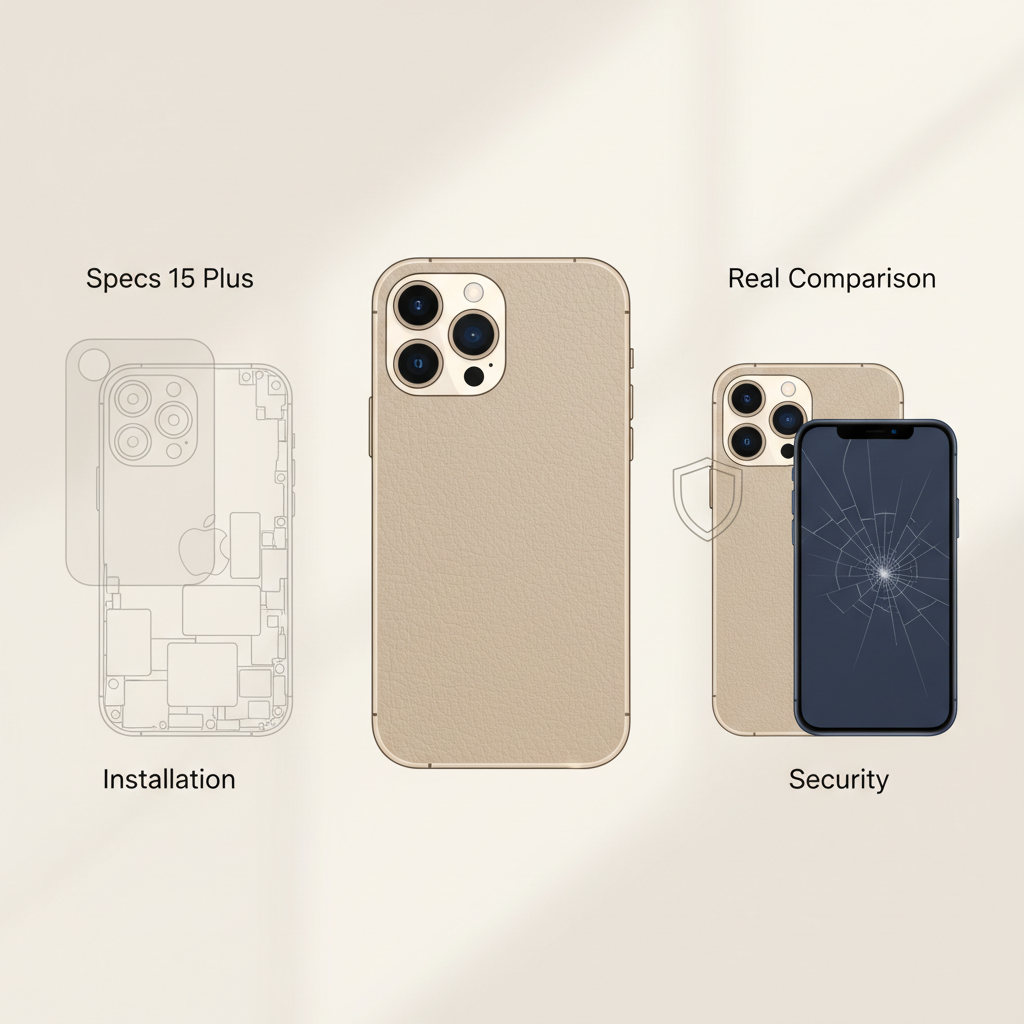 Película para iPhone 15 Plus Traseira Efeito Couro Bege Gshield — Análise Comple