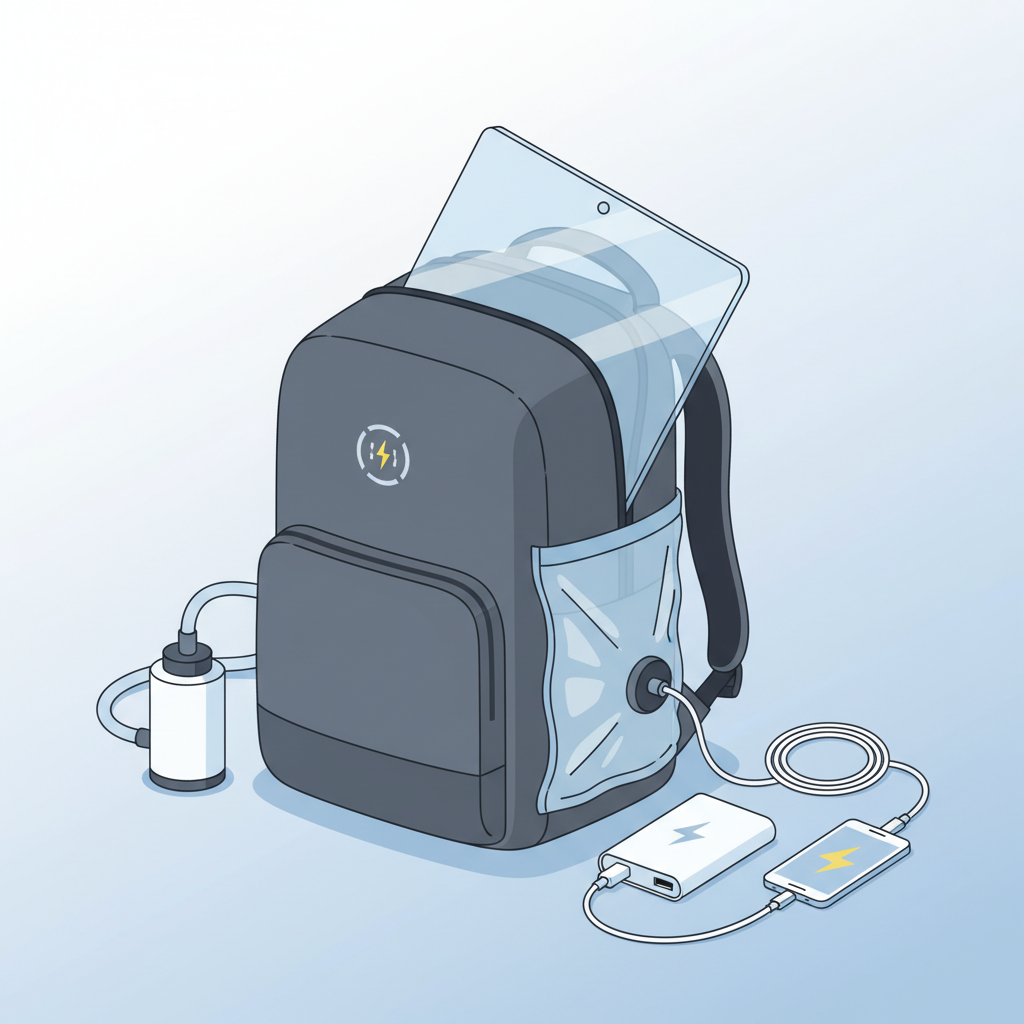 Kit Mochila 38L a Vácuo com Bomba de Sucção para Notebook 17